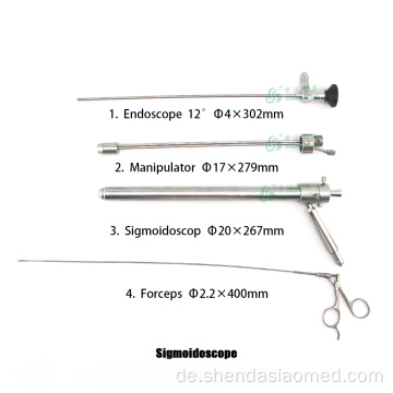 Starres Endoskop -Sigmoidoskopinstrumentsatz